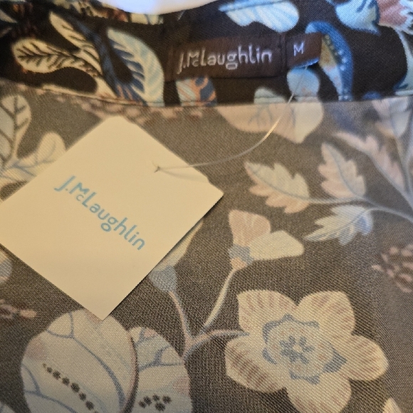 J. McLaughlin Black Floral Long Sleeve Dress - Picture 10 of 10